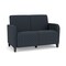 Lesro Siena Lounge Reception 2 Seat Tandem Seating No Center Arm, Walnut, RS Night Sky Upholstery SN2101 - alternate 1